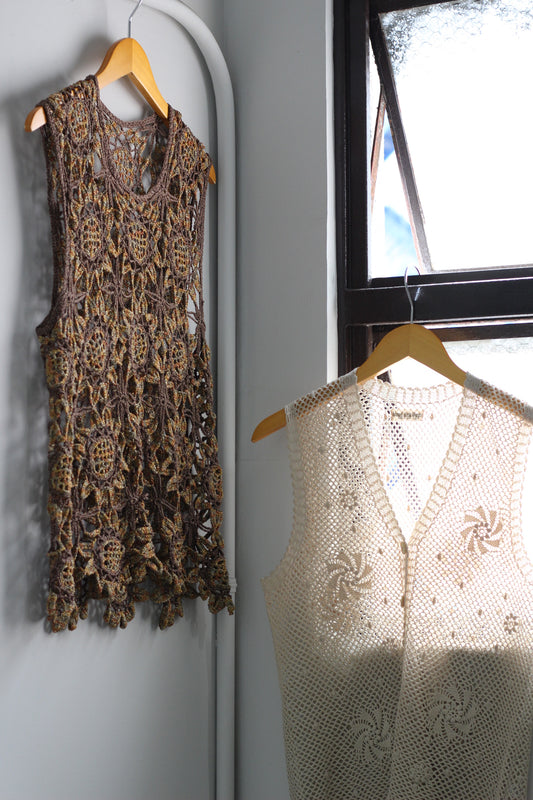 Vintage Hand Knit Crochet x2点