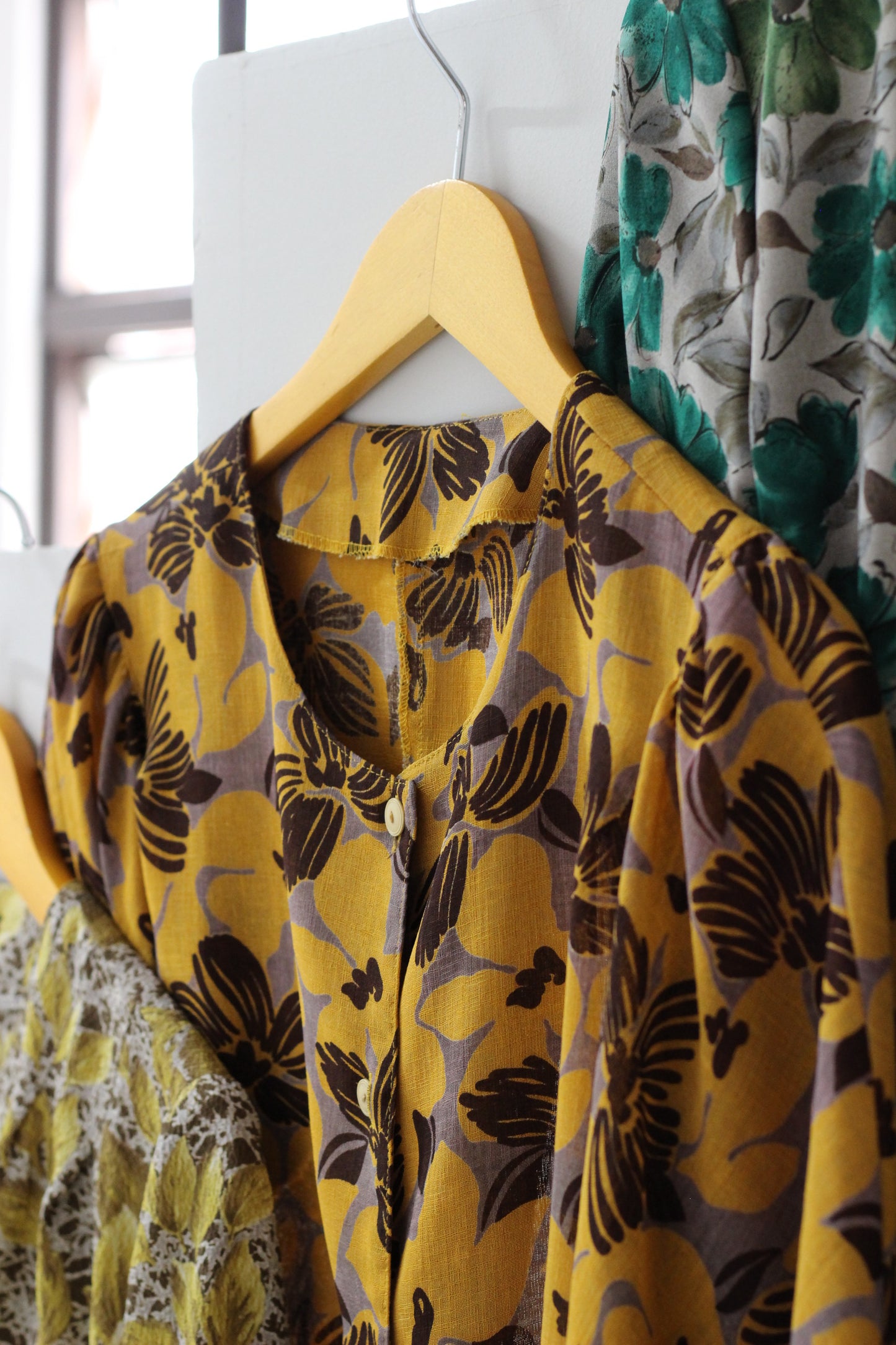 Vintage Flower Short Sleeve Blouse x3点