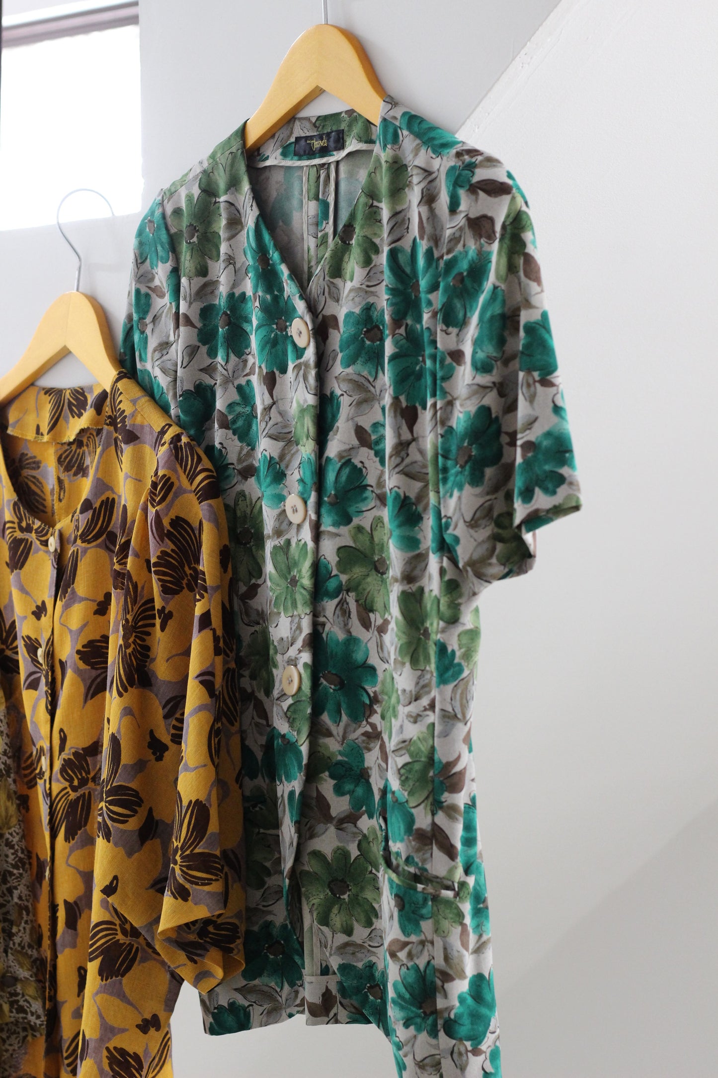 Vintage Flower Short Sleeve Blouse x3点