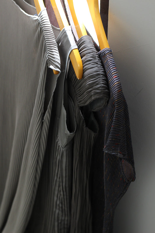 Vintage Gray Pleats One-Piece x4点