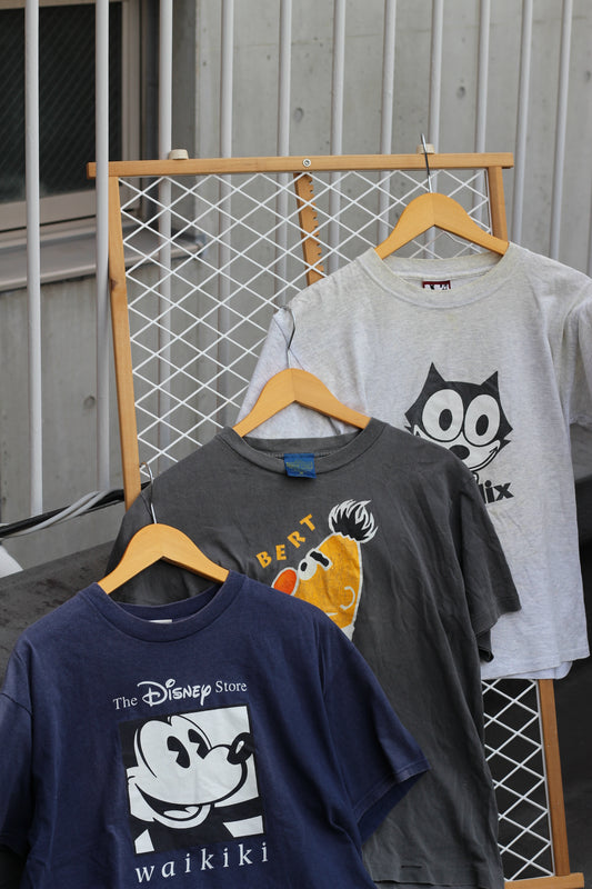 90's Made In USA Disney & Sesame Street & Felix Character T-Shirt set x4点