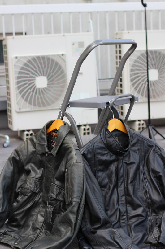 Men's Vintage Short Leather Jacket x4点