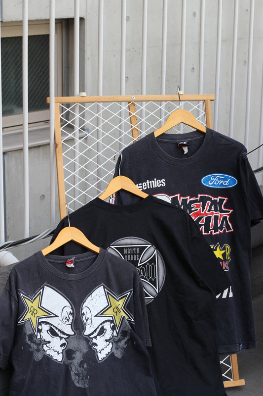 90-00's Rock & Street Style Printed T-Shirt set x4点