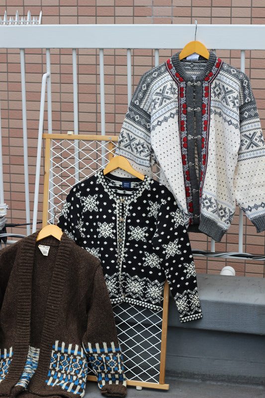Vintage Nordic Sweater x4点