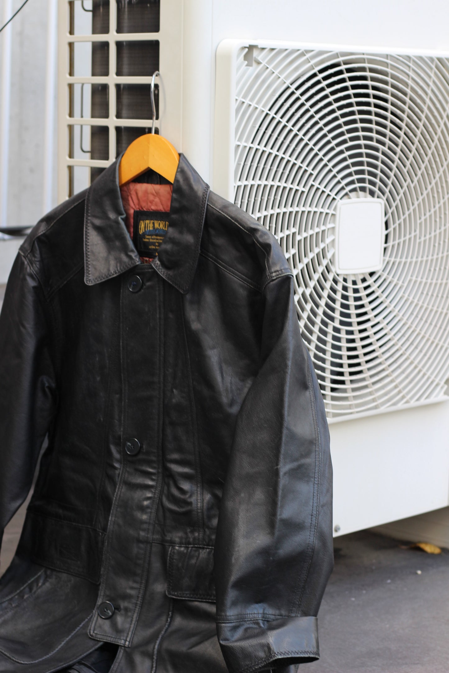 Men's Vintage Utility Leather Jacket x6点