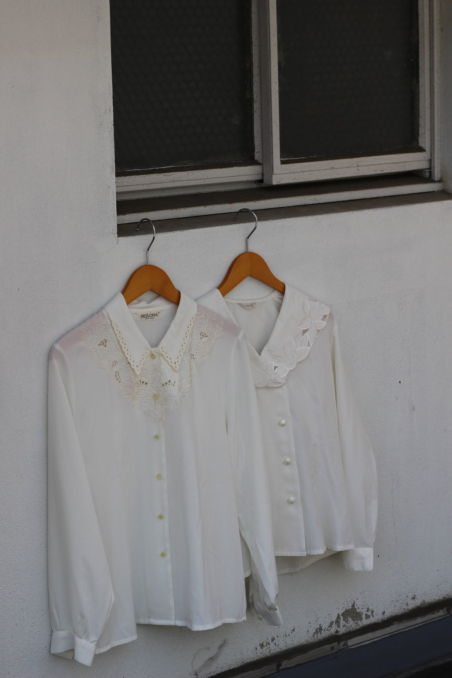 Vintage Lace Embroidery White Long Sleeve Blouse x10点