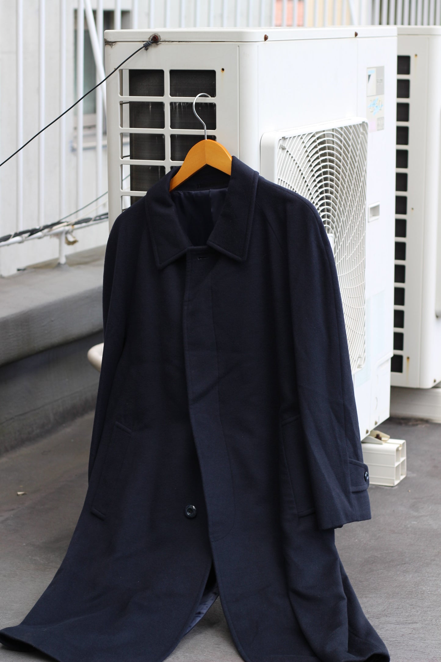 Men's 100% Cashmere Navy Coat x3点