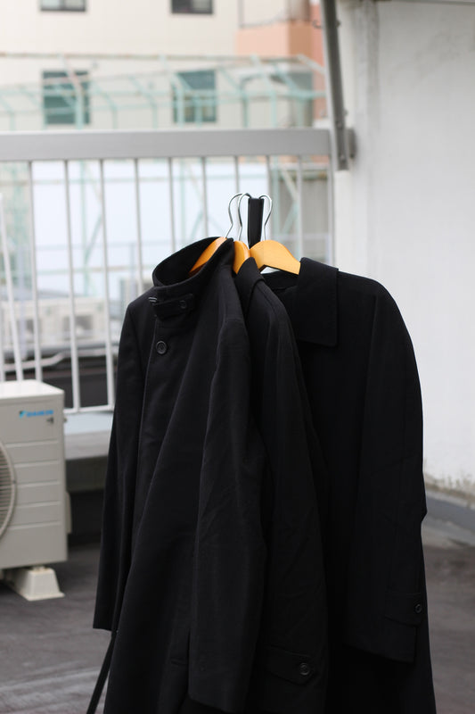 Men's 100% Cashmere Black Coat x3点