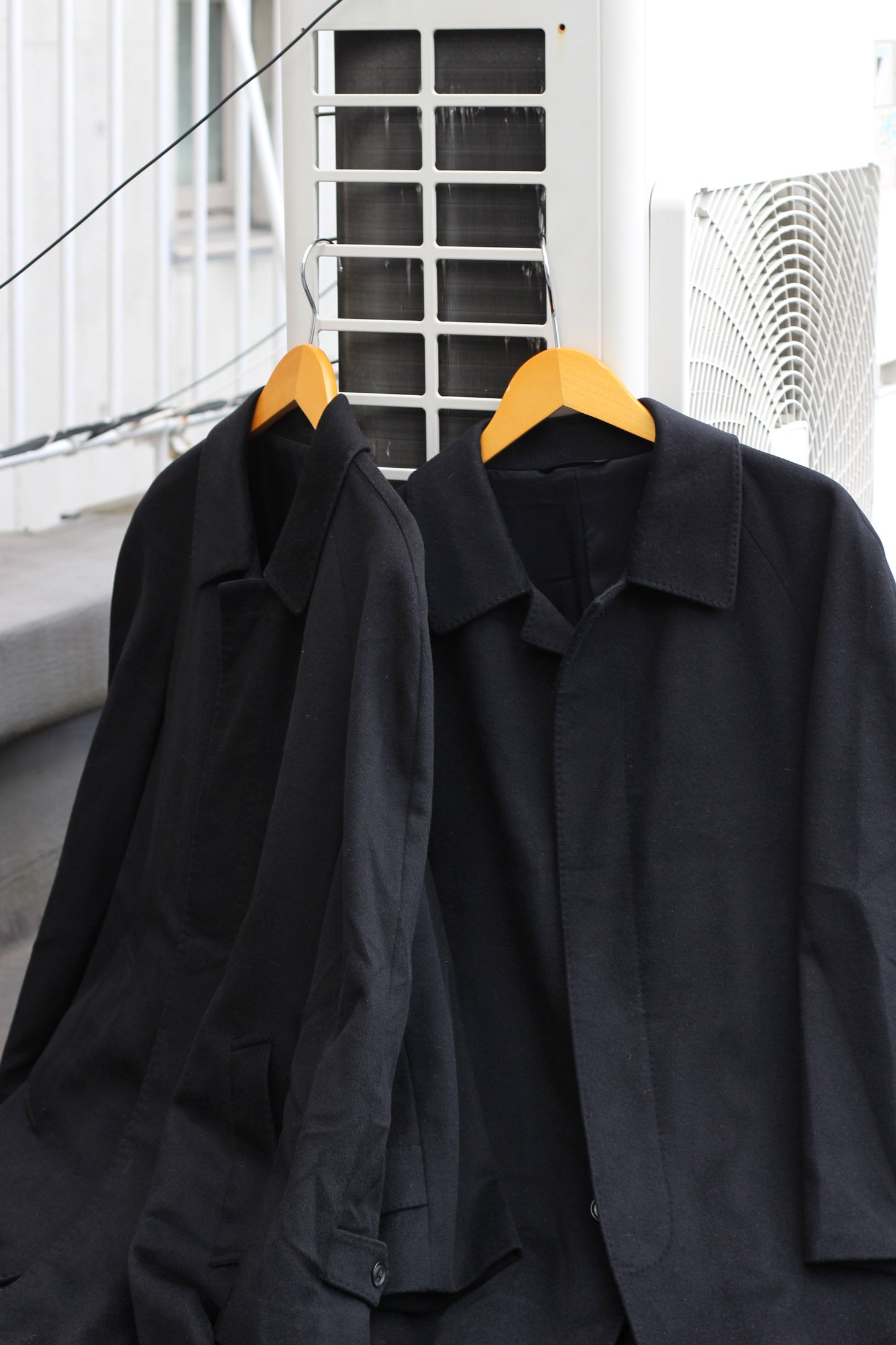 Men's 100% Cashmere Black Coat x3点