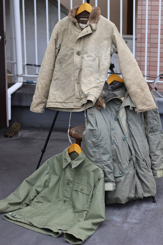 60's 70's Vintage Military N-3B & Deck Jacket x3点