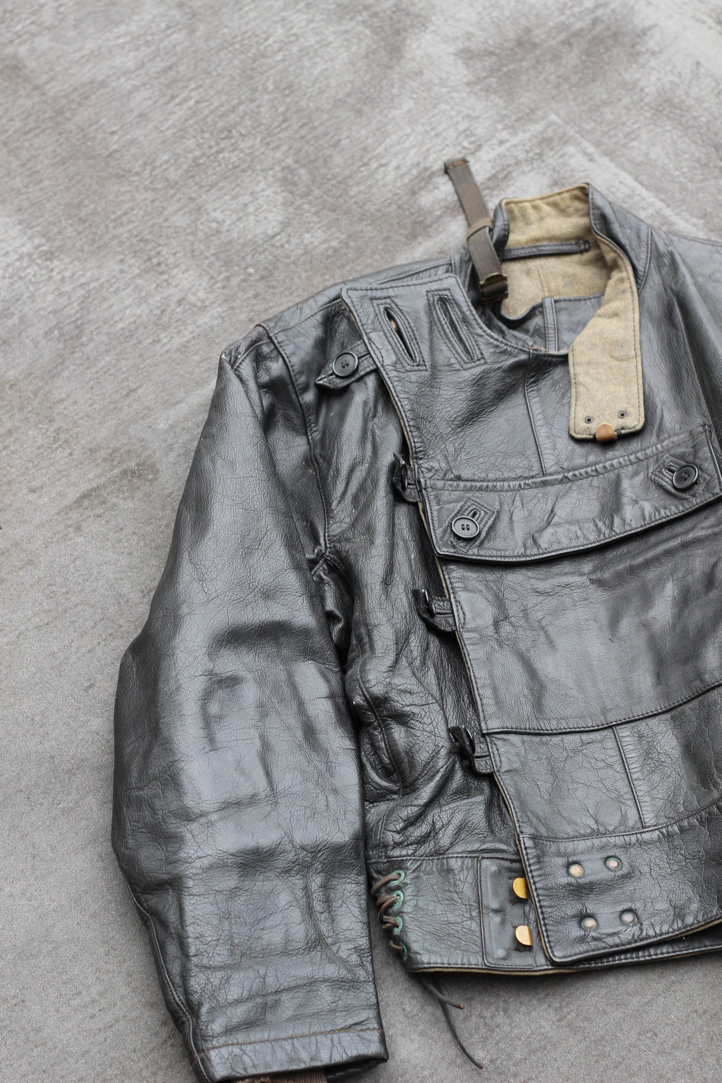 40's-50's Swedish Leather Motorcycle Jacket & G-1 Leather Jacket x2点