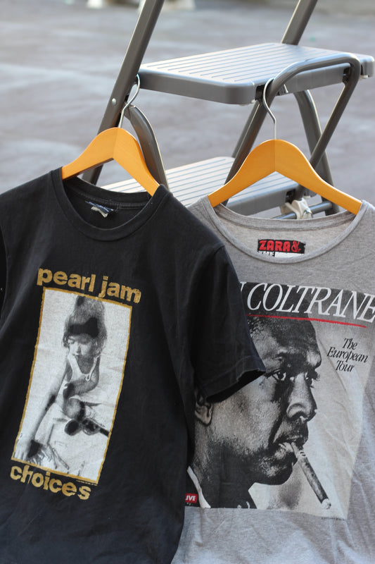 90's & 00's Pearl Jam & John Coltrane Rock/Jazz Print T-Shirt set x2点