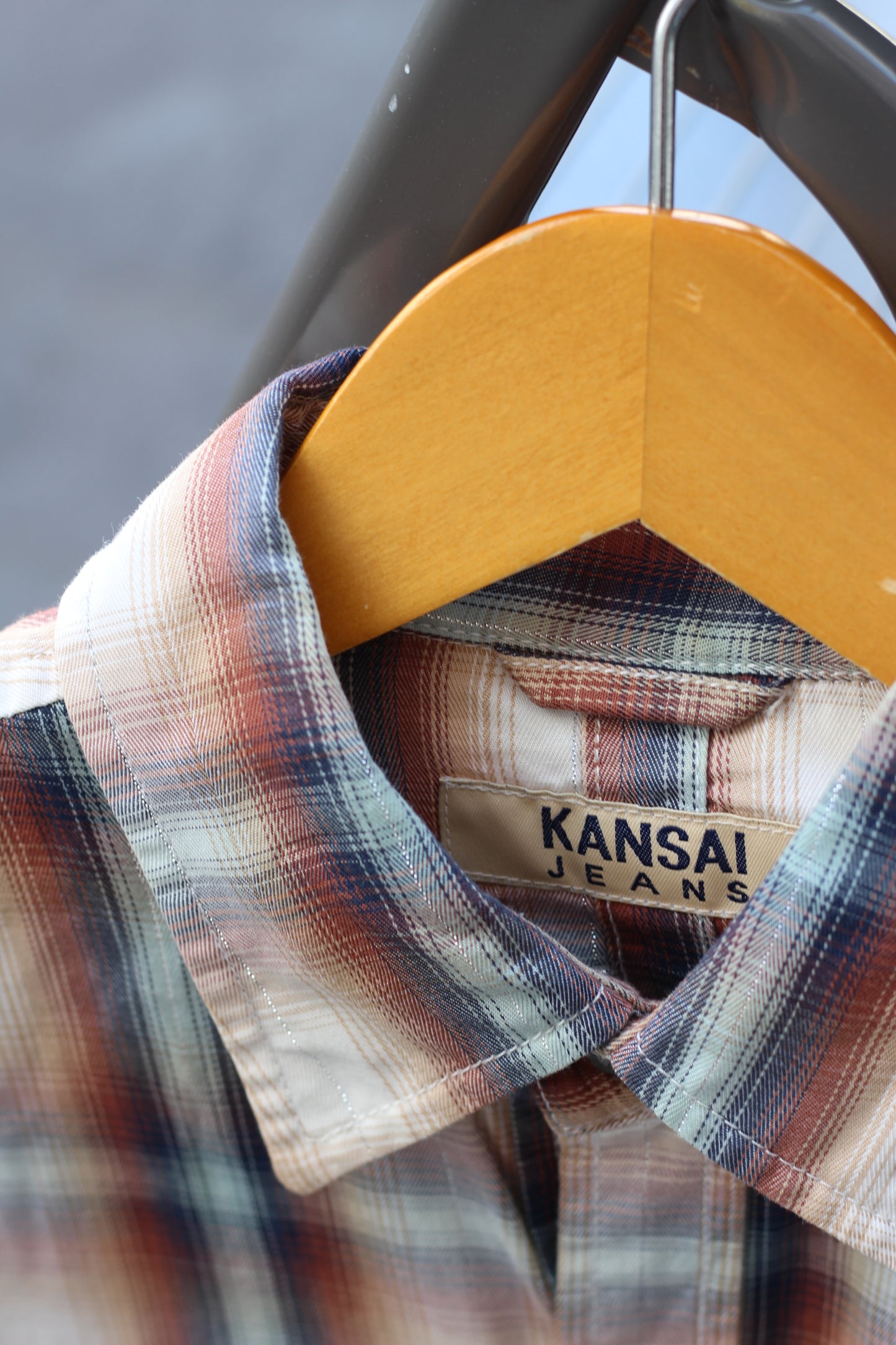 80-90's Kansai Yamamoto Ombre Check & Western Long Sleeve Shirt set x2点