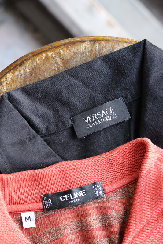 CELINE & Versace Short Sleeve Polo Shirt set x2点