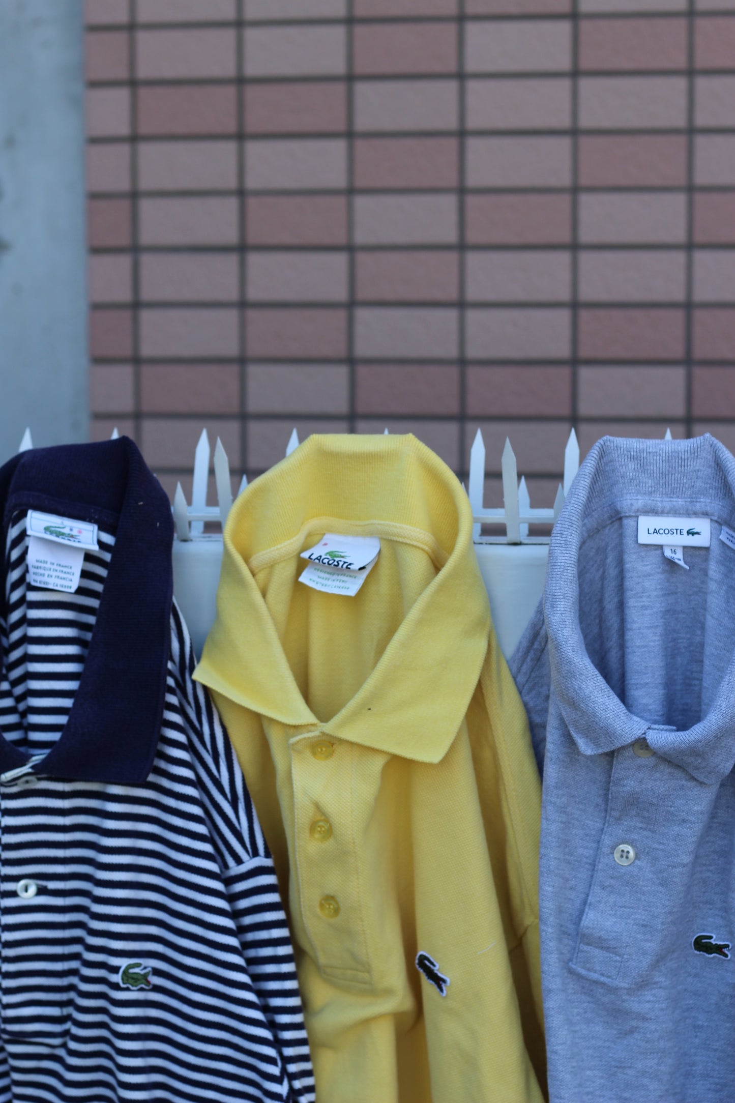 90-00's Lacoste Made In France & Peru Short Sleeve Polo Shirt set x3点
