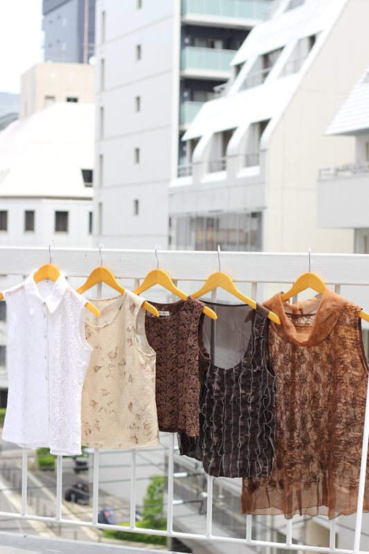 Vintage Lace No Sleeve Tops x5点