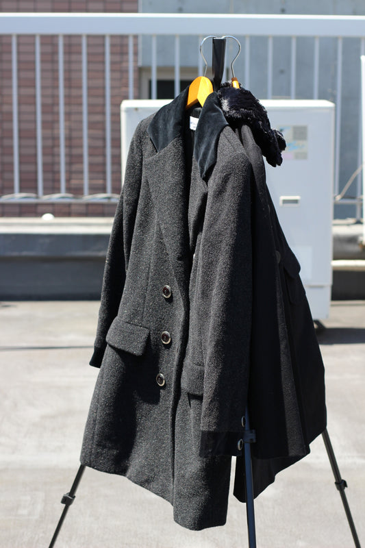Vintage Made In Italy Black Chester Coat x2点
