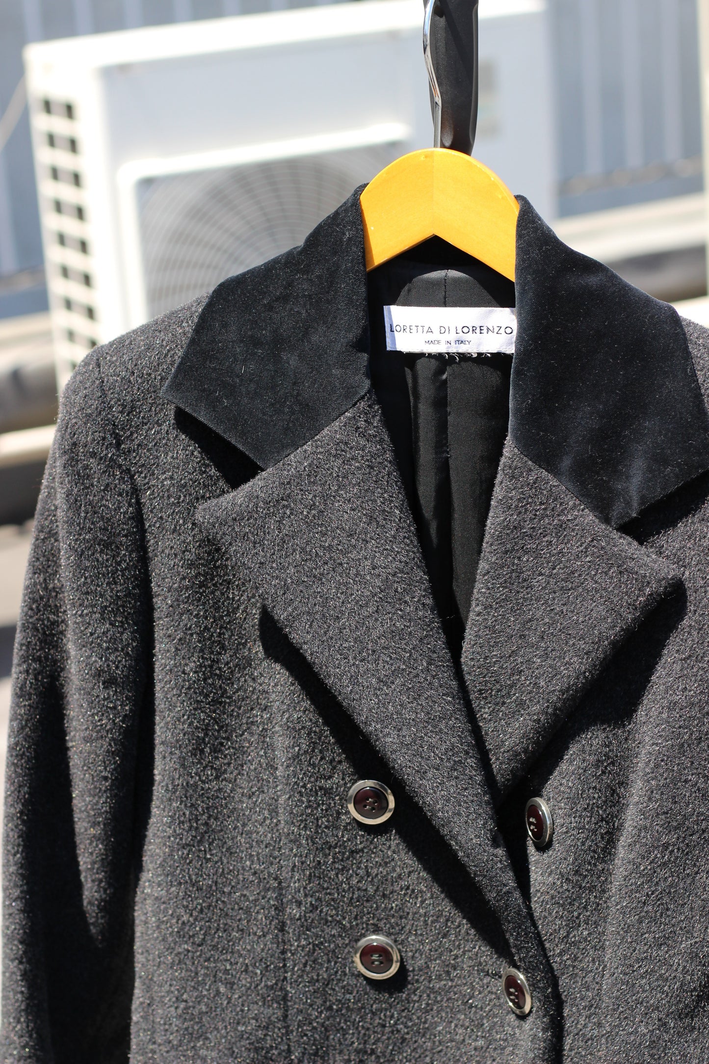Vintage Made In Italy Black Chester Coat x2点