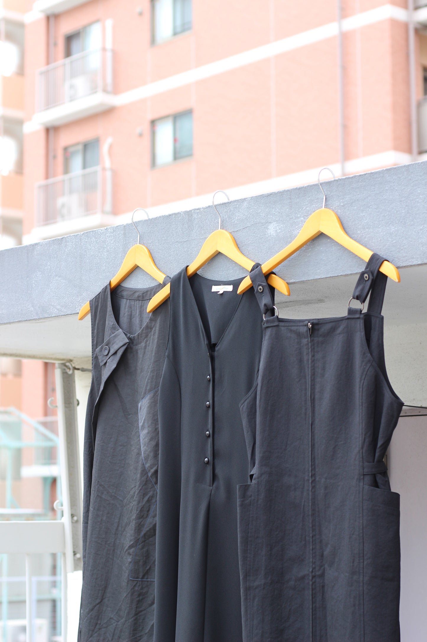 Vintage Black Color No Sleeve One-Piece x10点