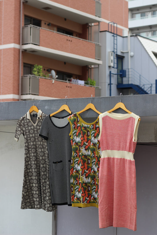 Vintage Design Knit One-Piece x4点