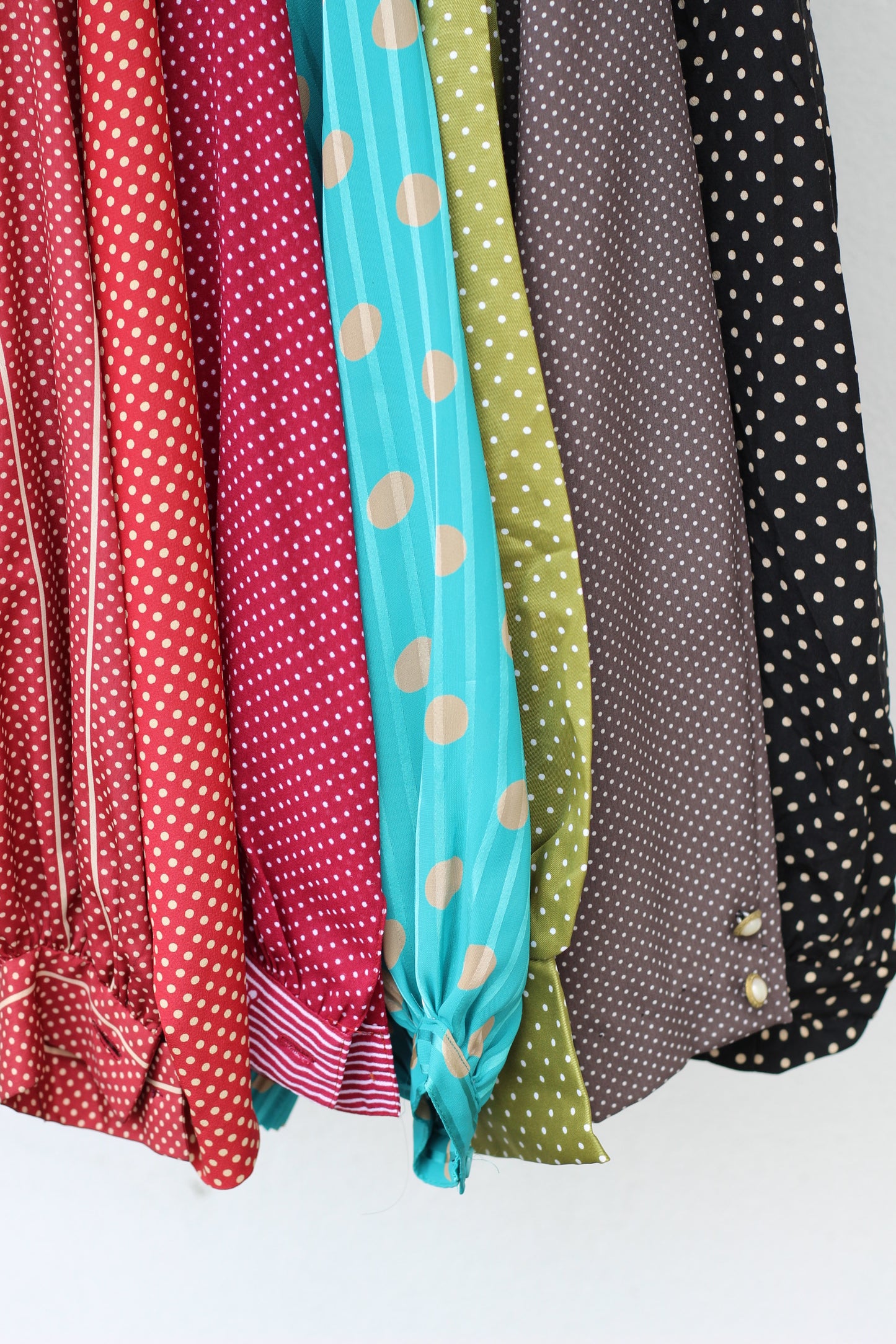 Vintage Design Dot Long Sleeve Blouse x7点