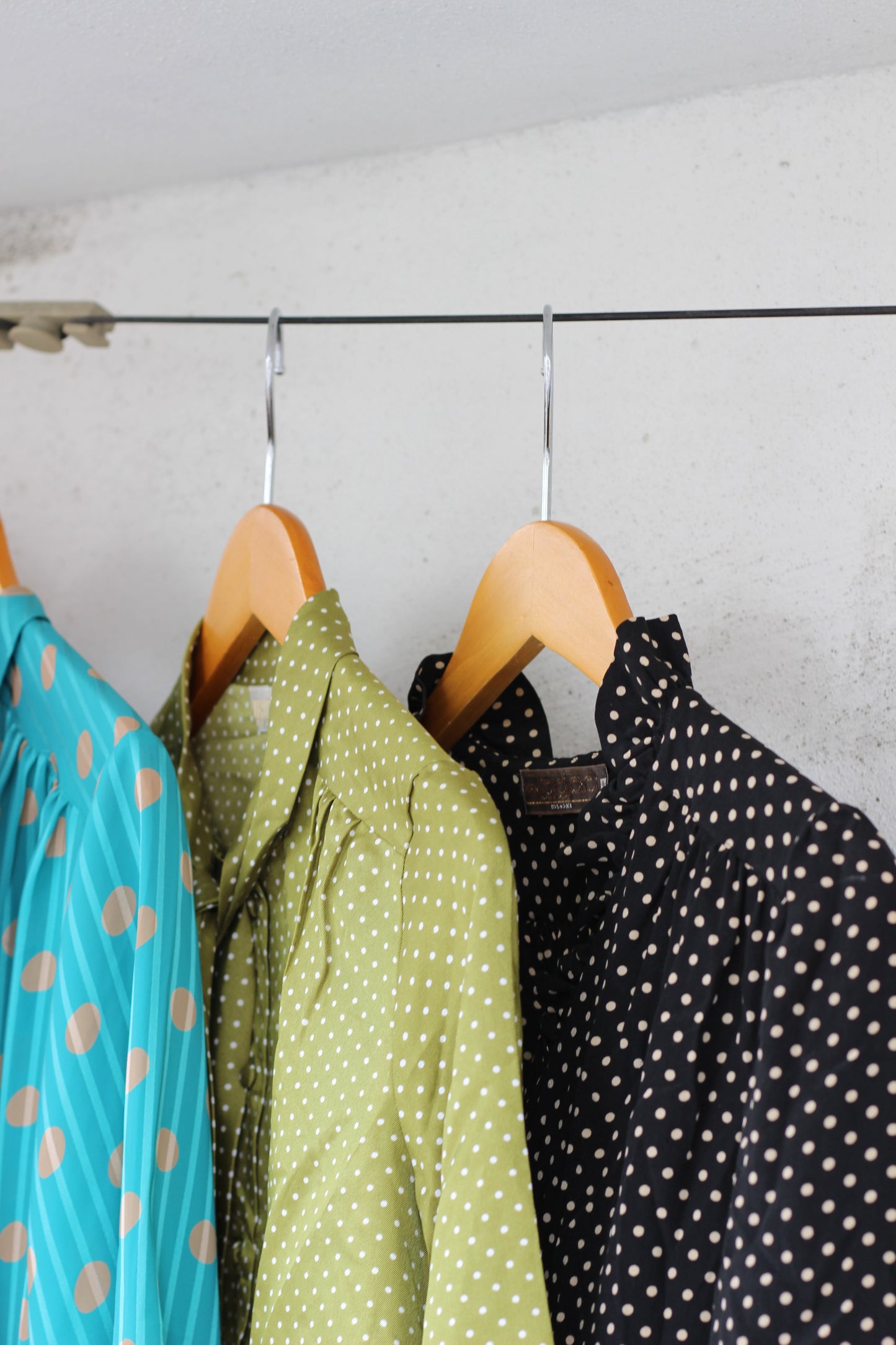 Vintage Design Dot Long Sleeve Blouse x7点