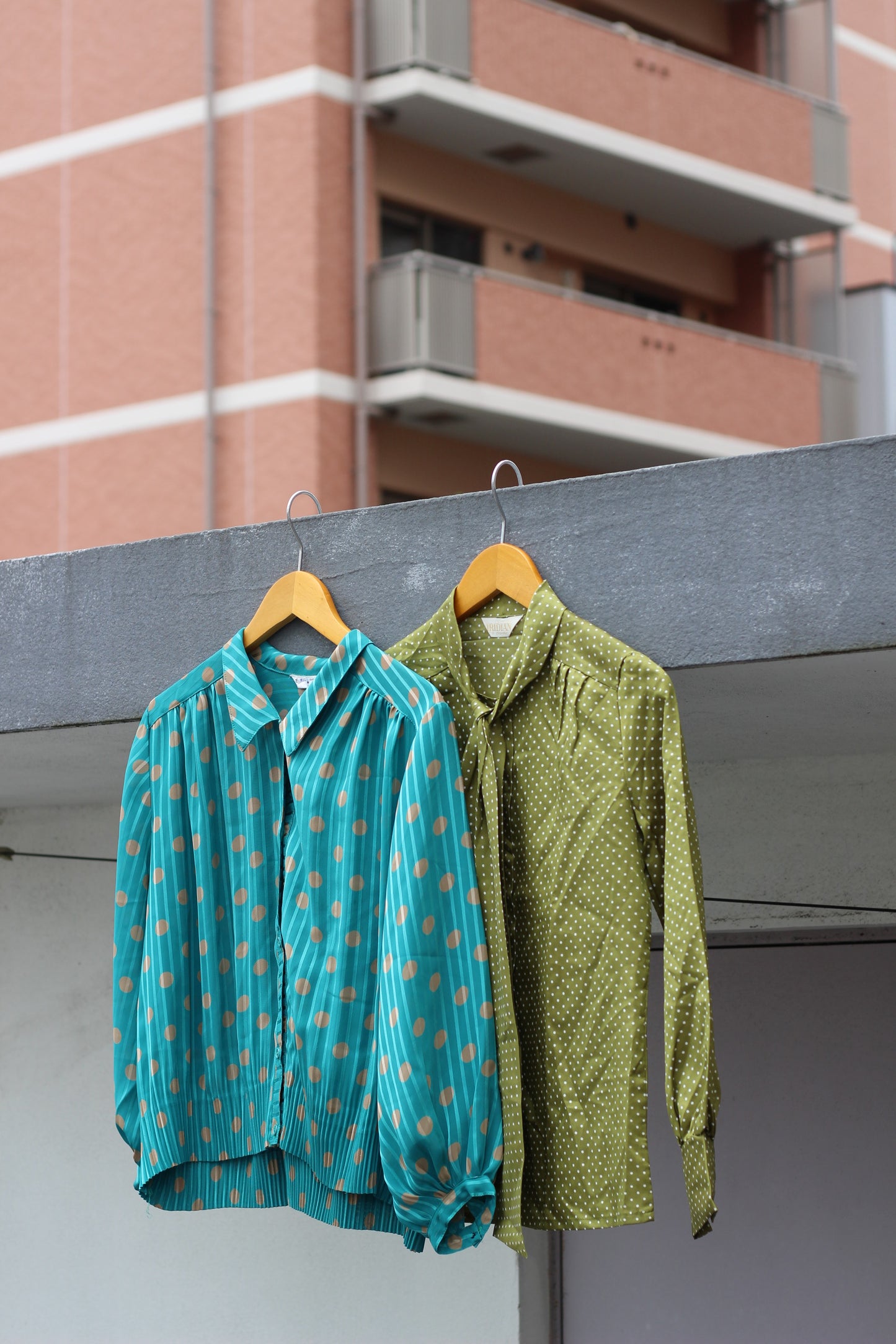 Vintage Design Dot Long Sleeve Blouse x7点