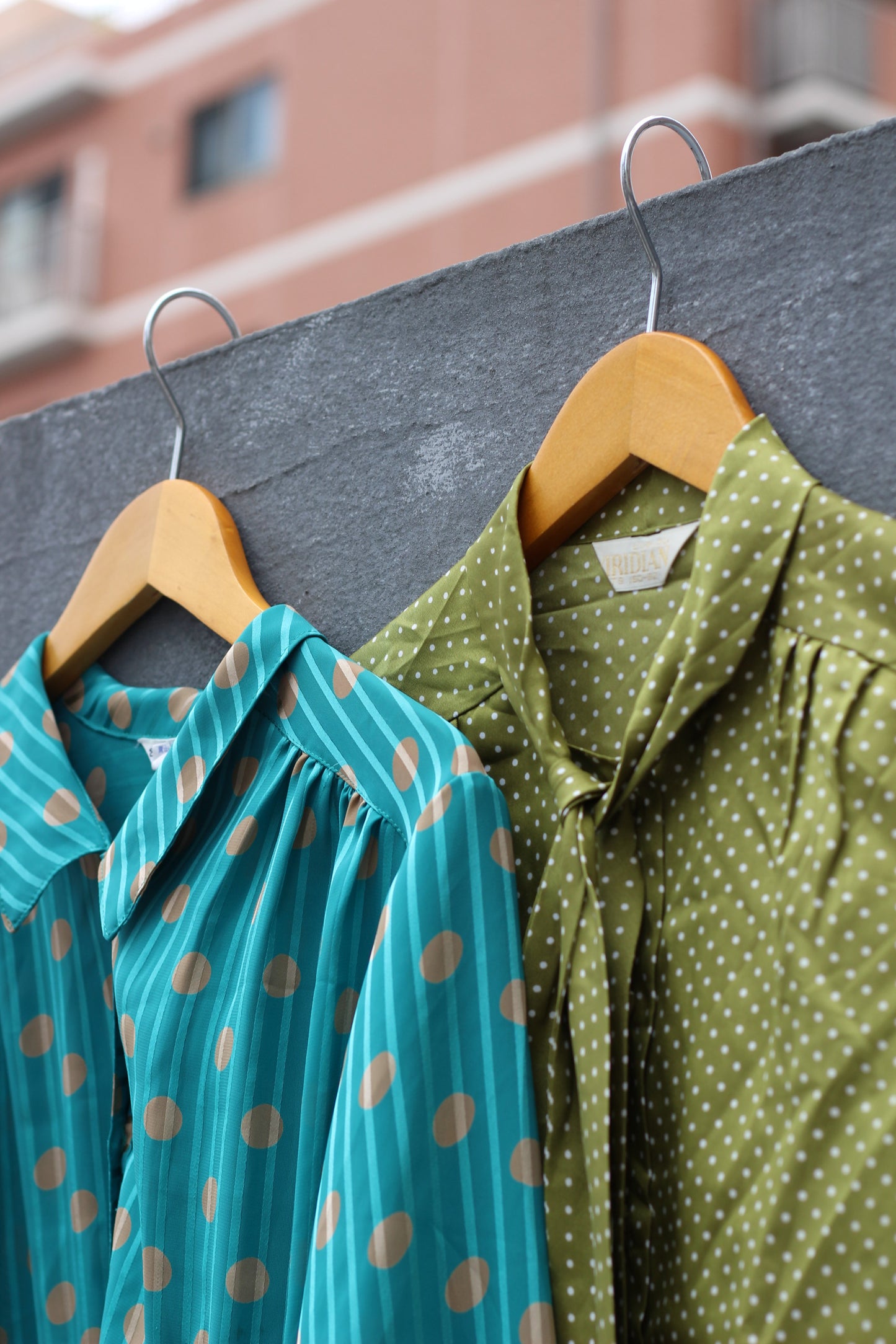 Vintage Design Dot Long Sleeve Blouse x7点
