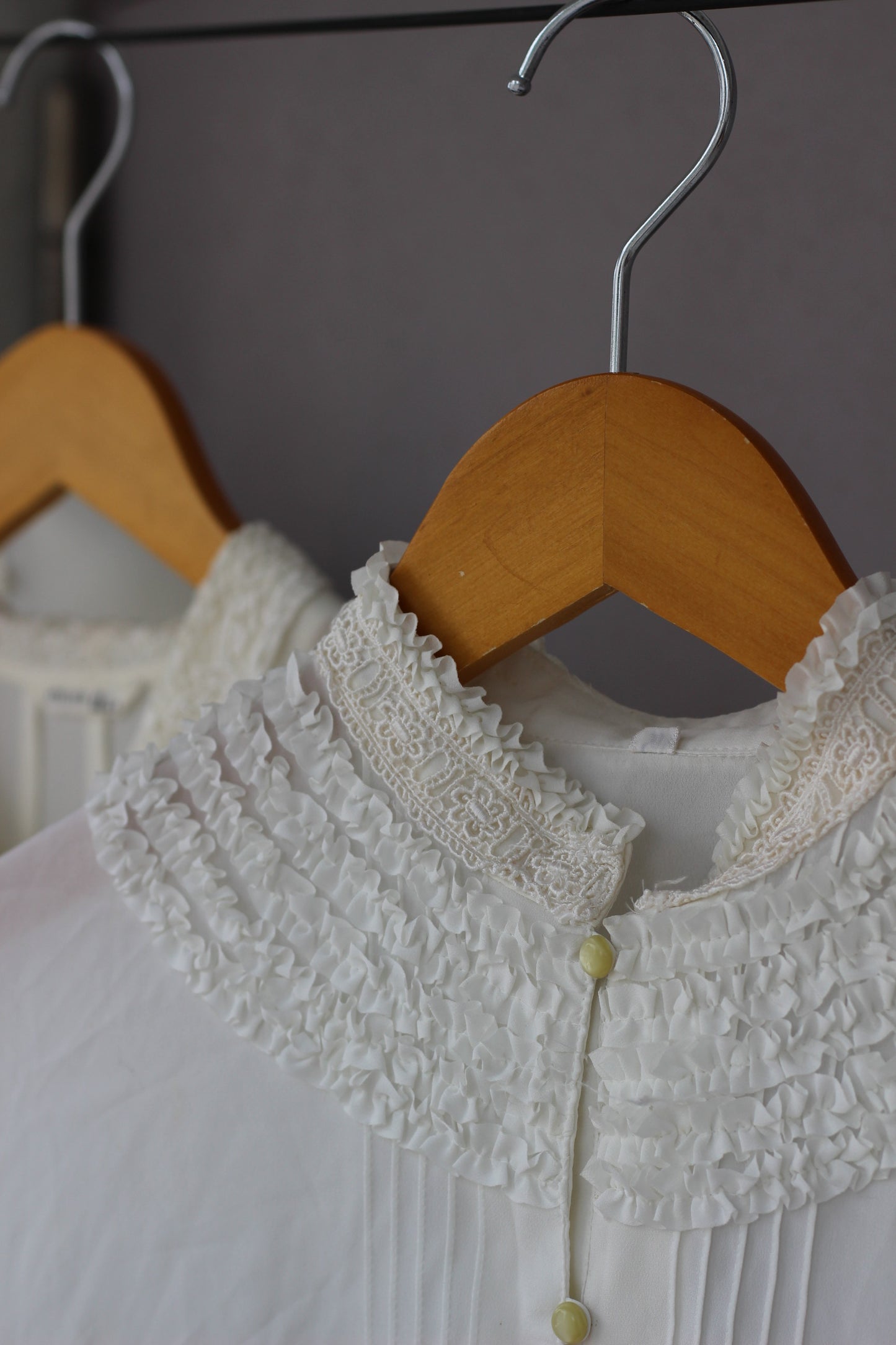 Vintage Lace White Long Sleeve Blouse x10点