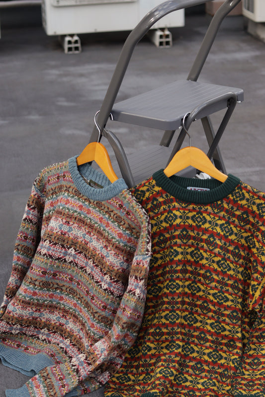Men's Fair Isle Design Knitwear x4点