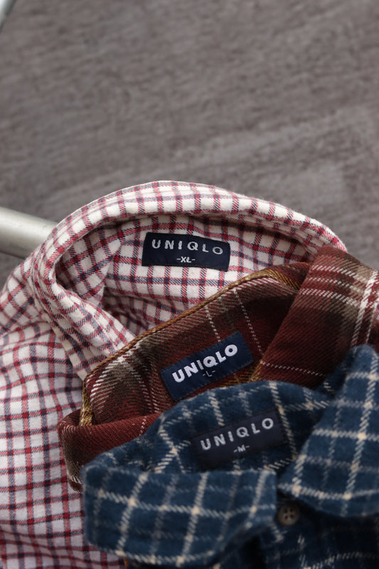 Old Uniqlo Checked Flannel Shirt x3点