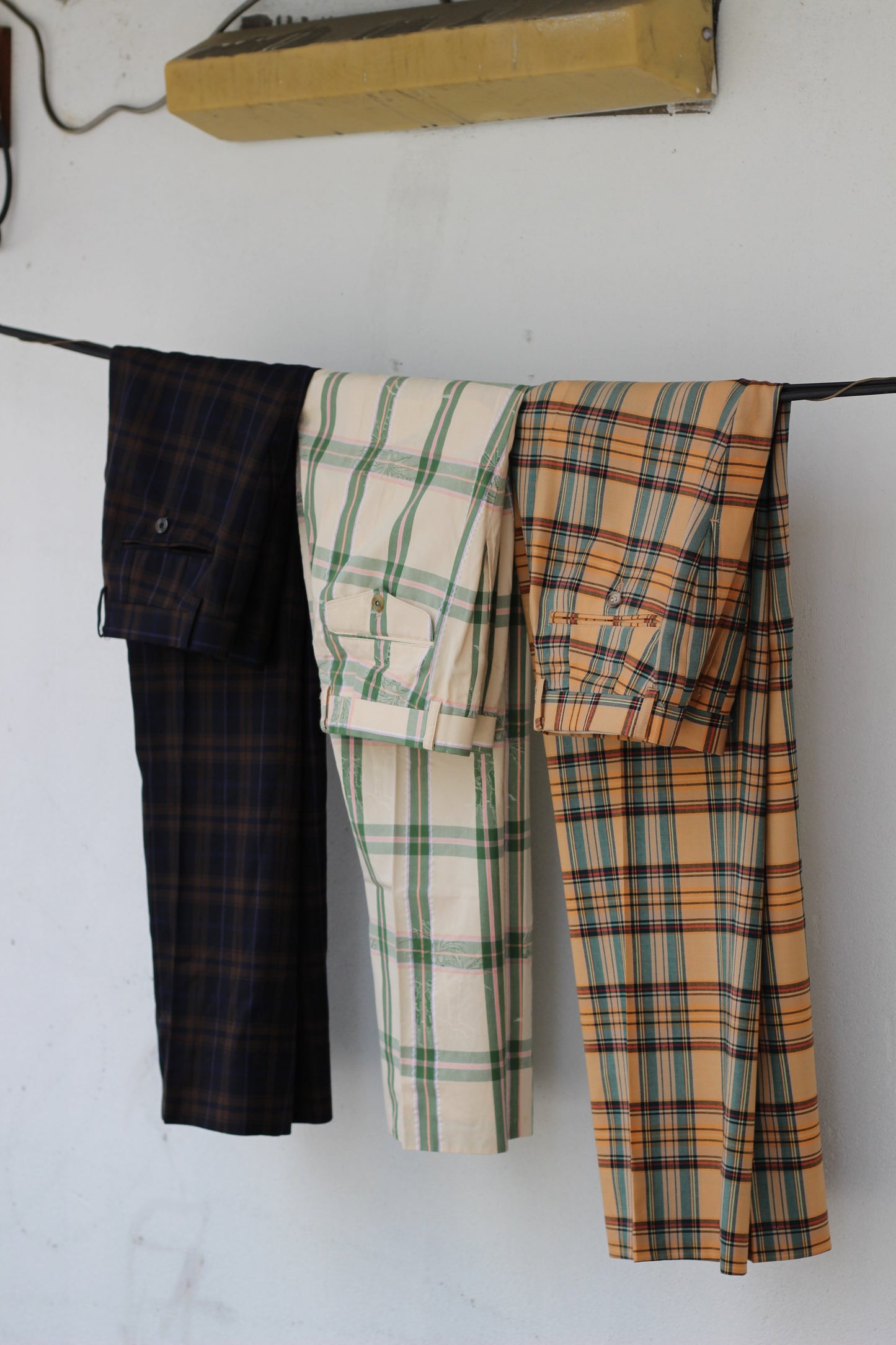 Men's Design Check Slacks x3点