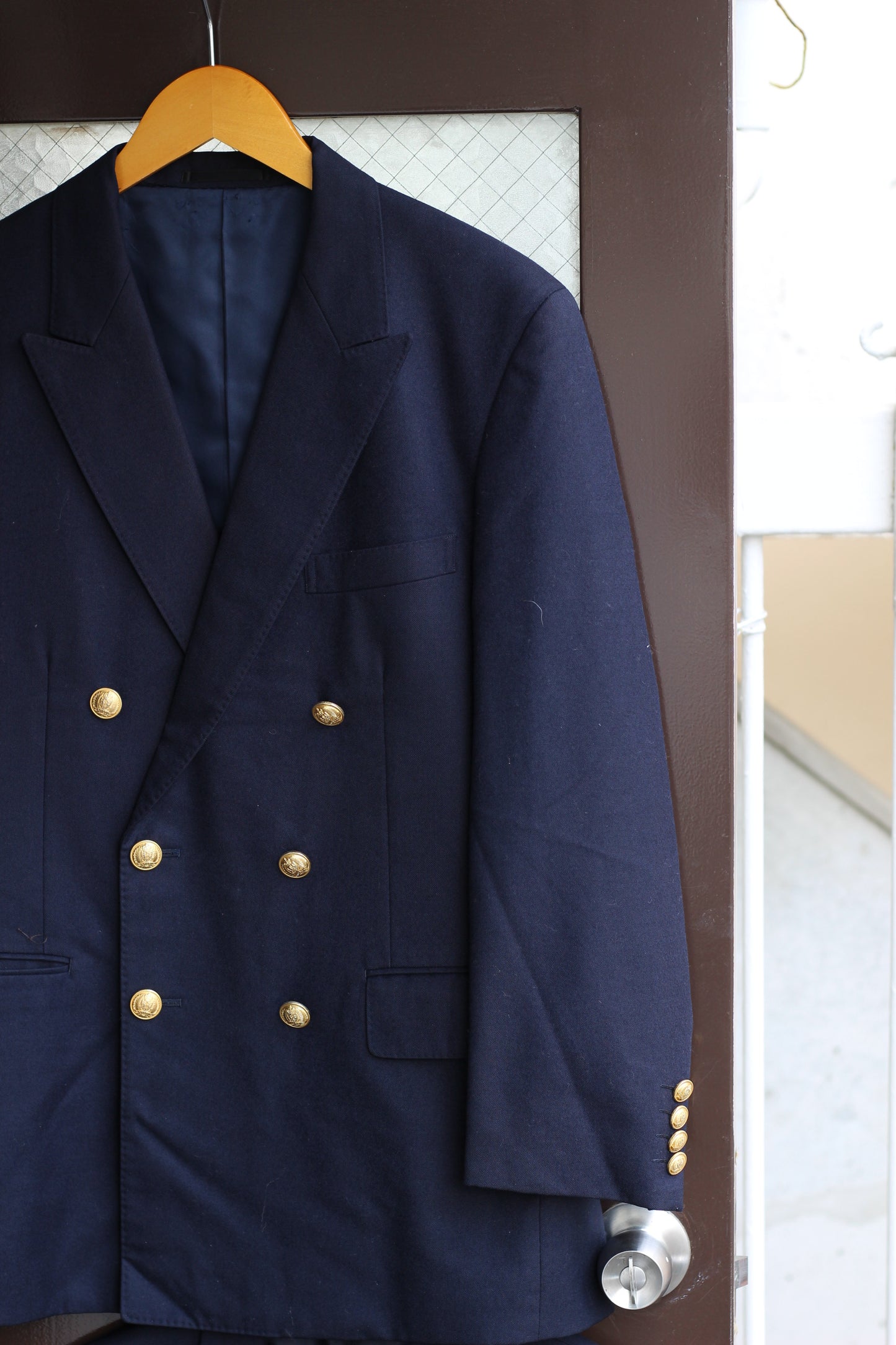 Men's Gold Button American Traditional Style Double Breasted Tailored Jacket x2点