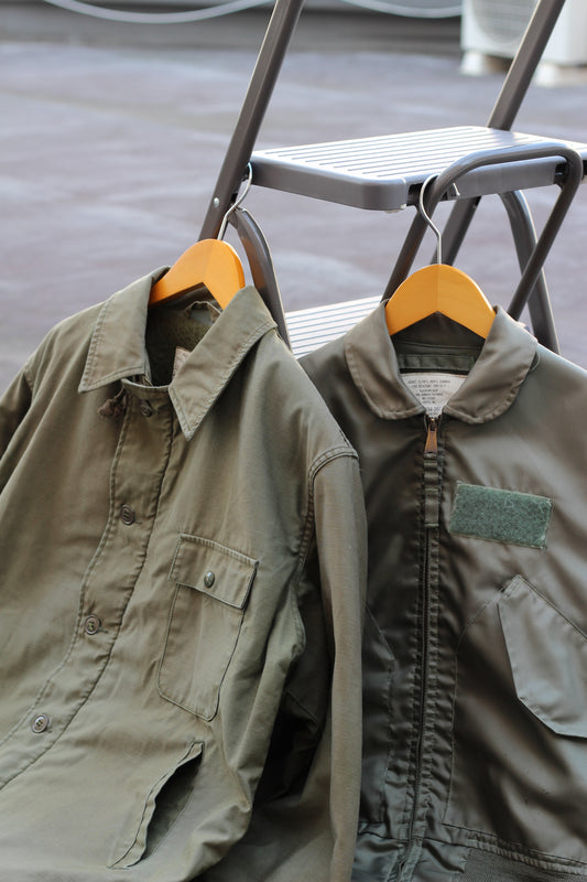 1989 U.S. ARMY CWU-36P Flight Jacket & 1985 U.S. NAVY A-2 Deck Jacket set x2点