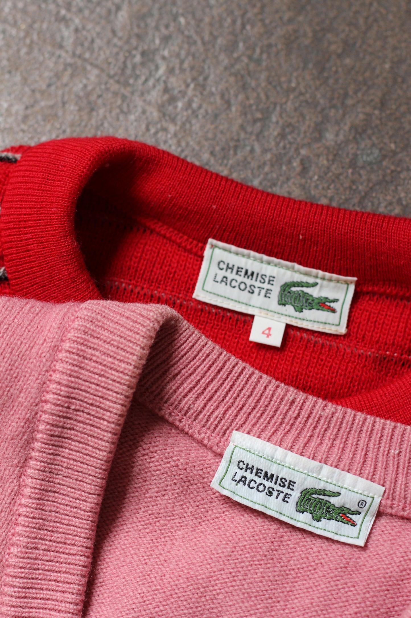 90's-00's Chemise Lacoste Striped Knit & Vest x2点