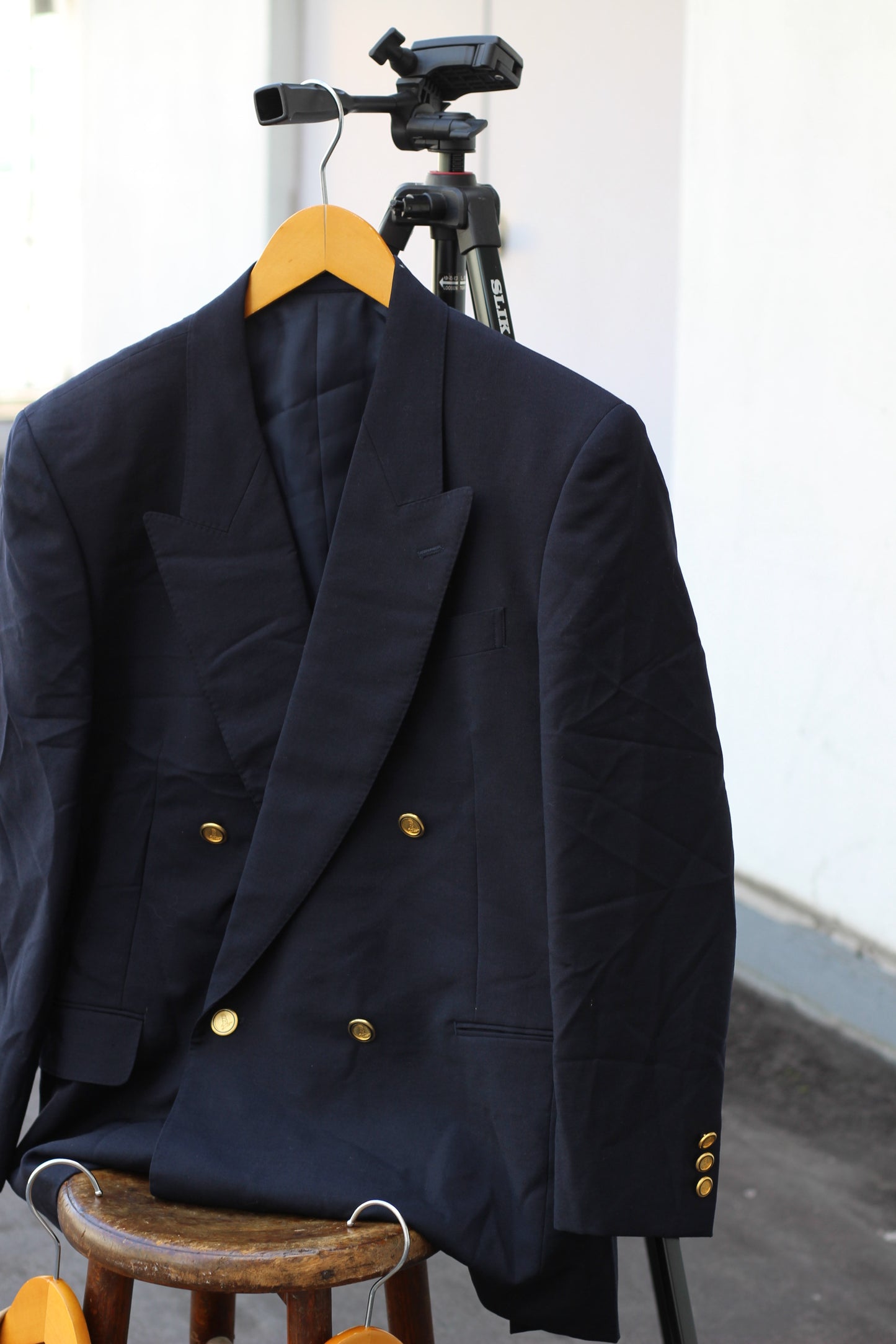 Men's American Traditional Gold Button Tailored Jacket x3点
