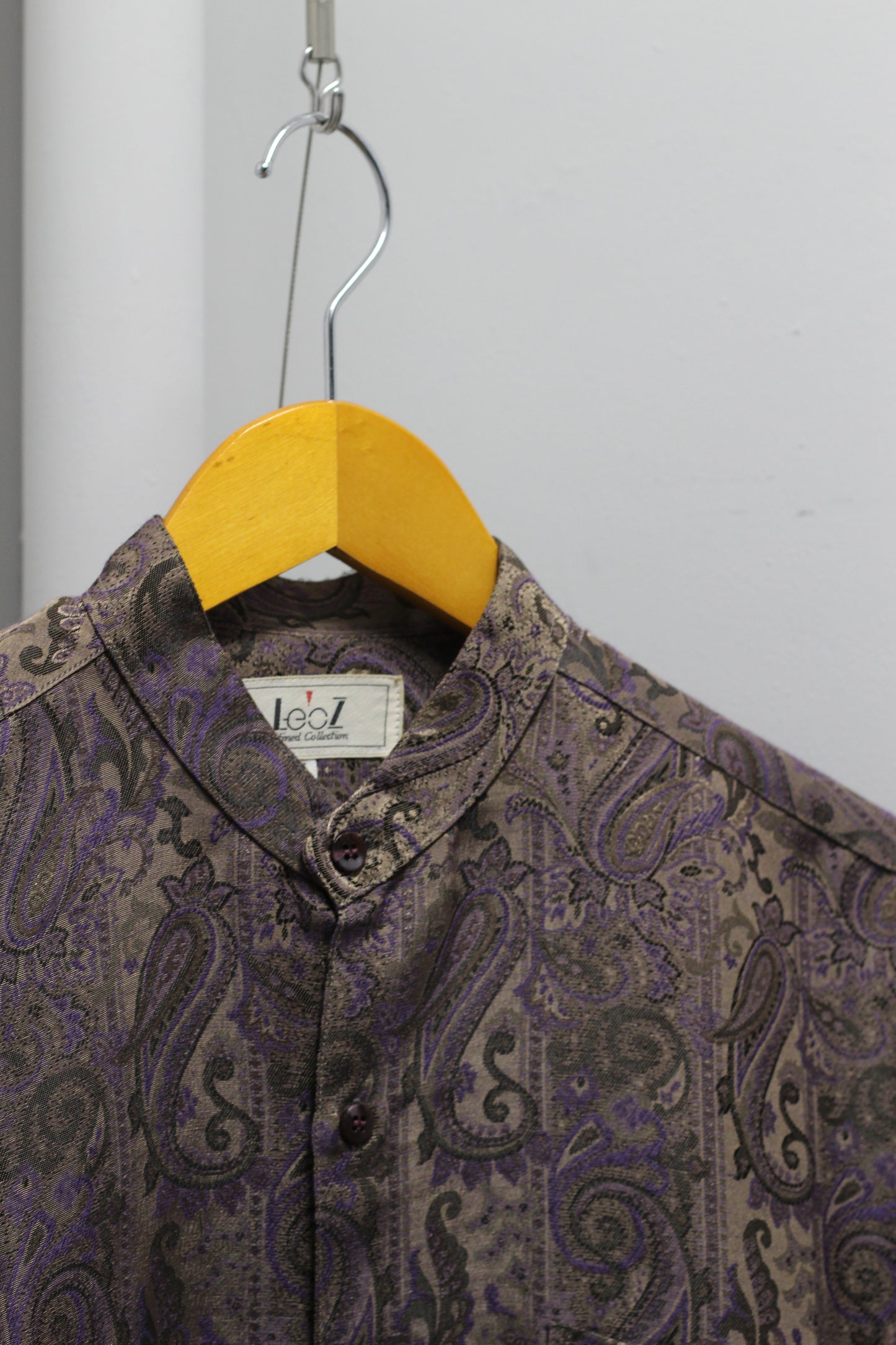 Men's Vintage Jacquard Drape Long Sleeve Shirt x2点