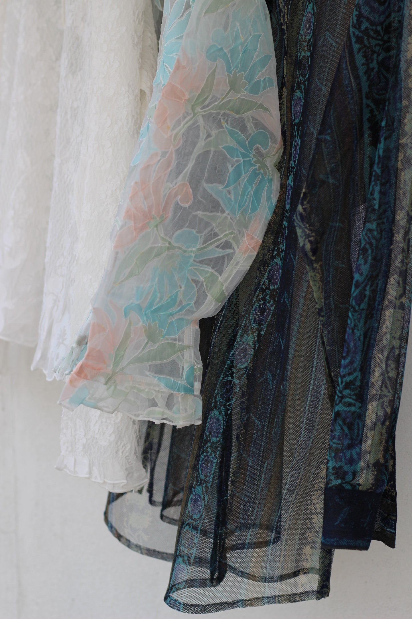 Vintage Sheer Design Long Sleeve Blouse x6点