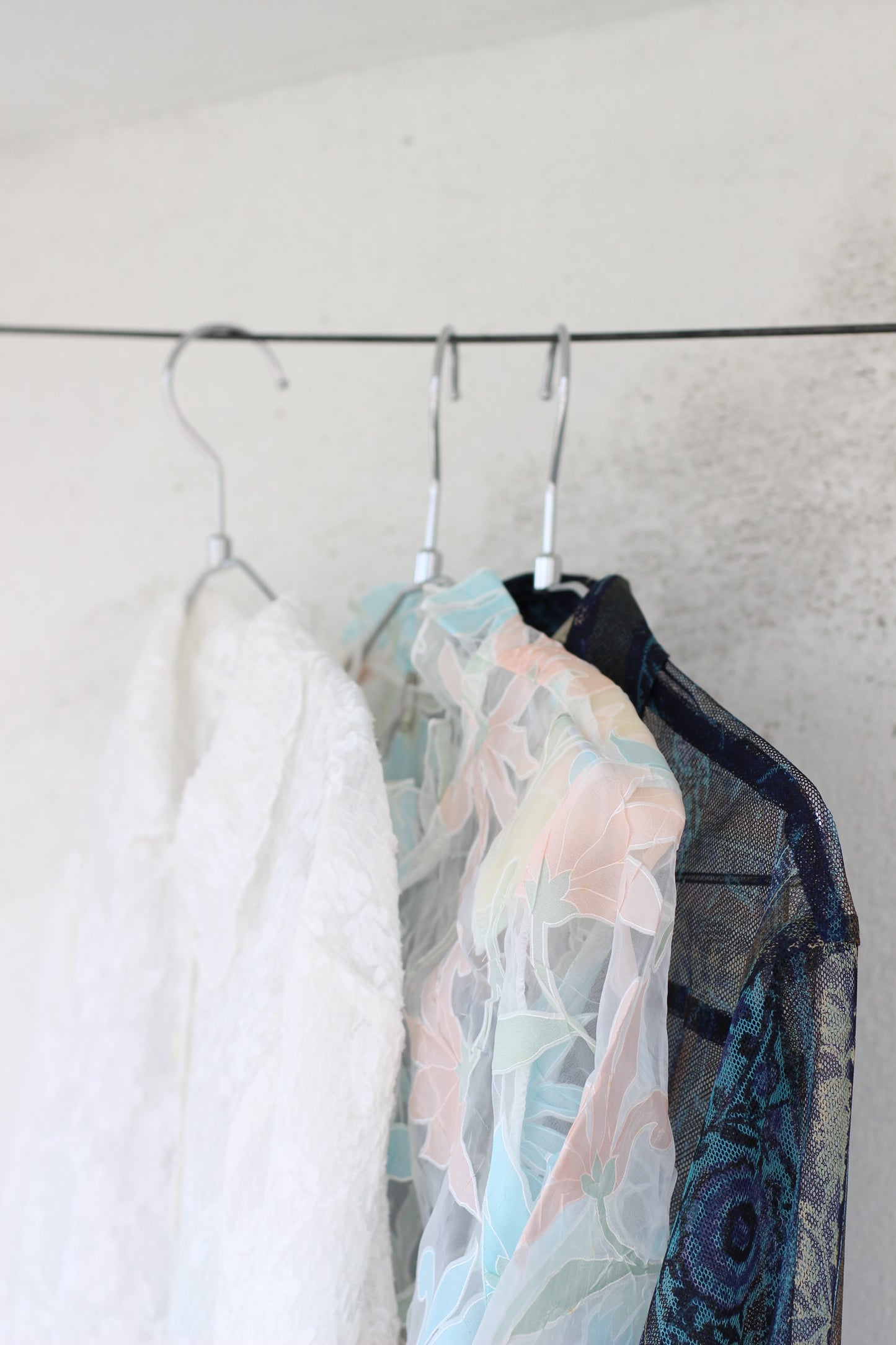 Vintage Sheer Design Long Sleeve Blouse x6点