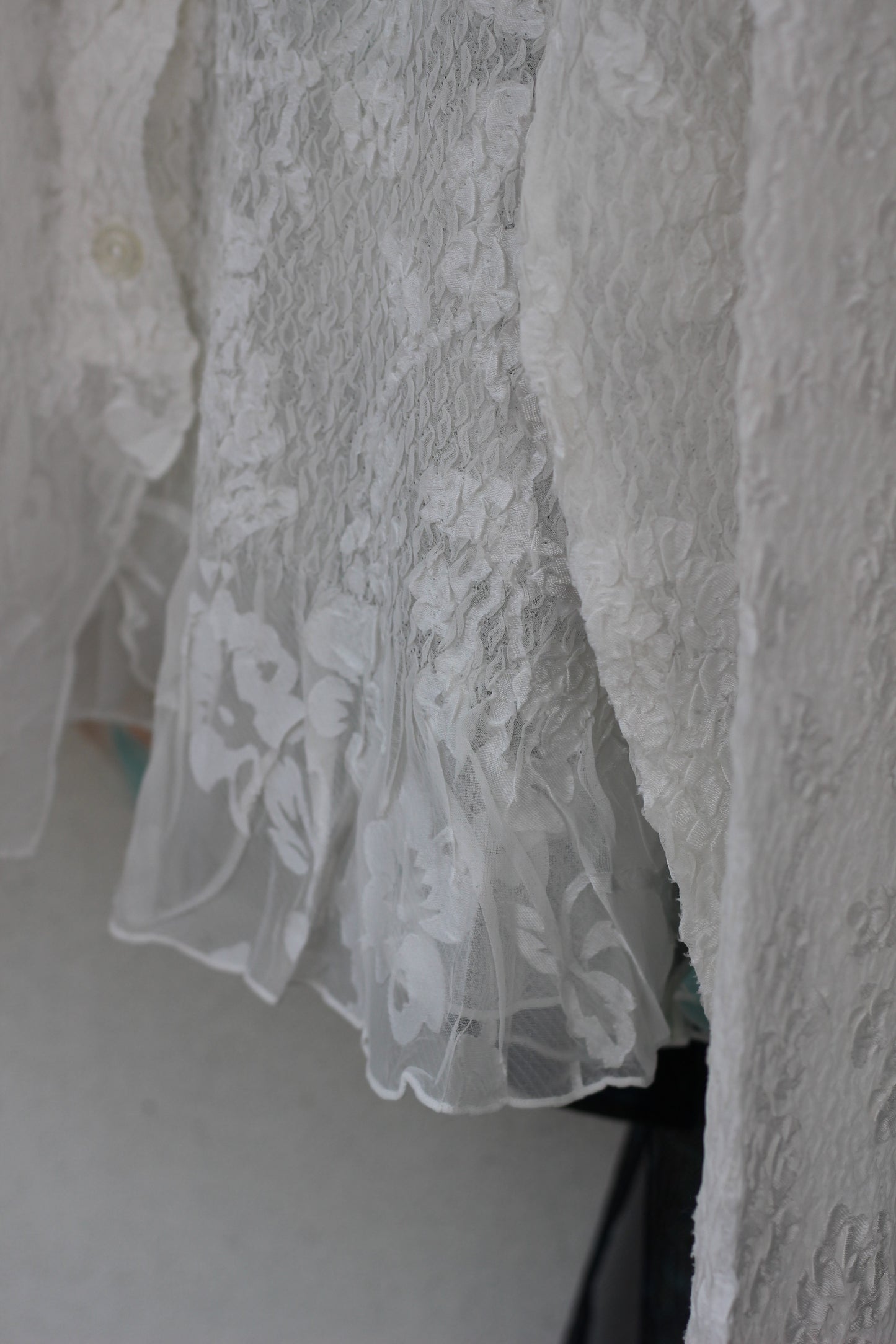 Vintage Sheer Design Long Sleeve Blouse x6点