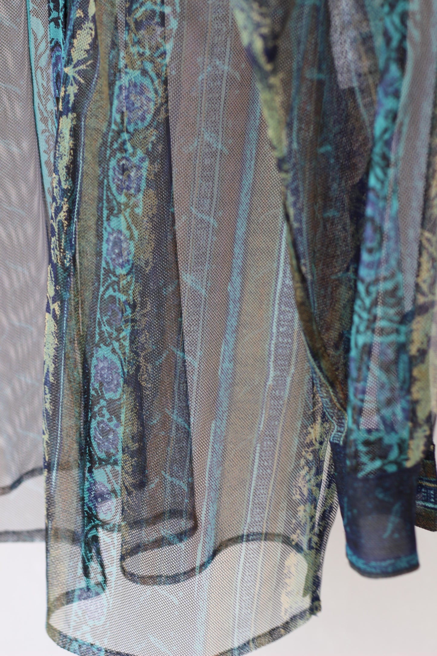 Vintage Sheer Design Long Sleeve Blouse x6点