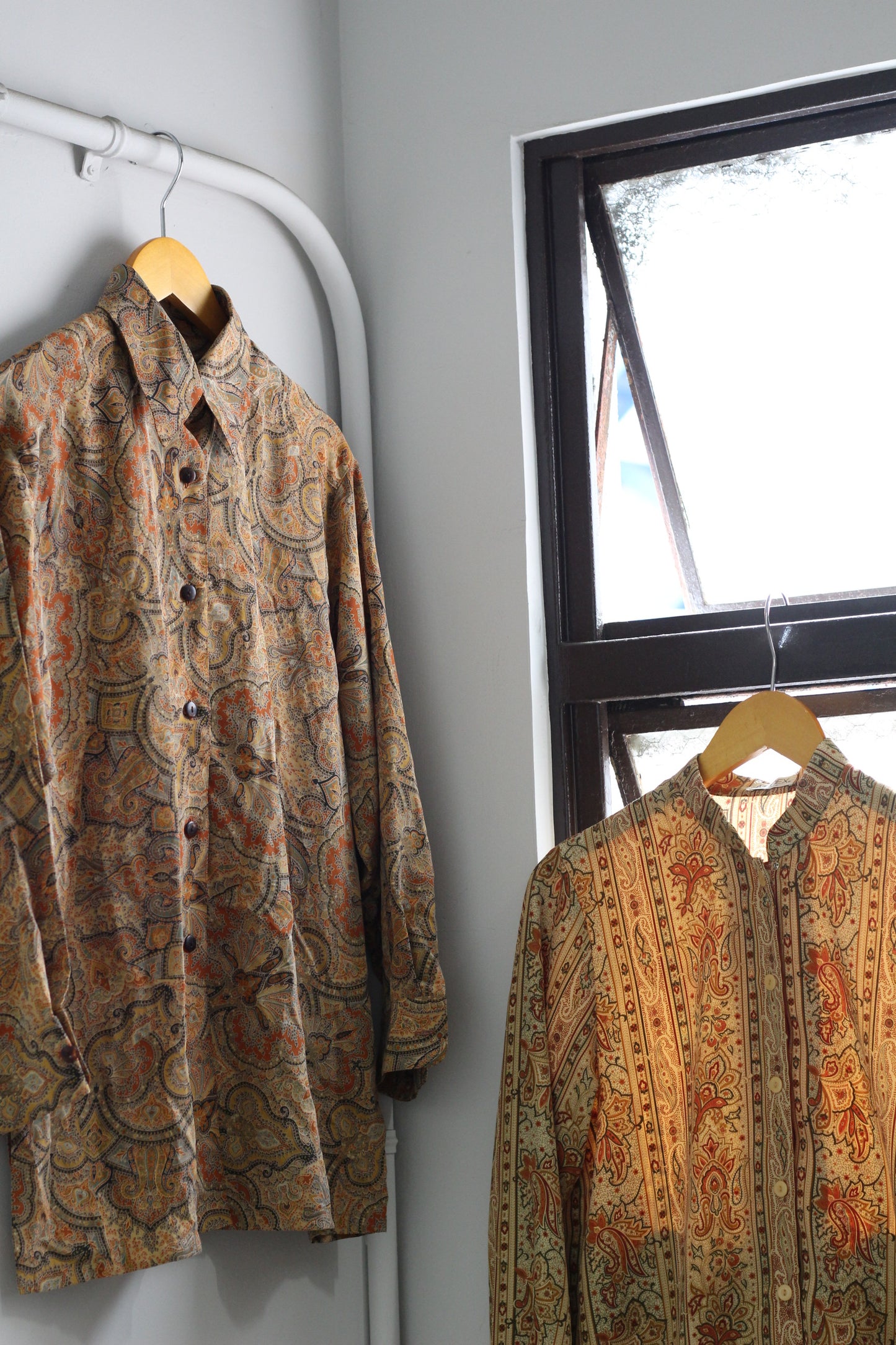 Vintage Design Long Sleeve Shirt Blouse x4点