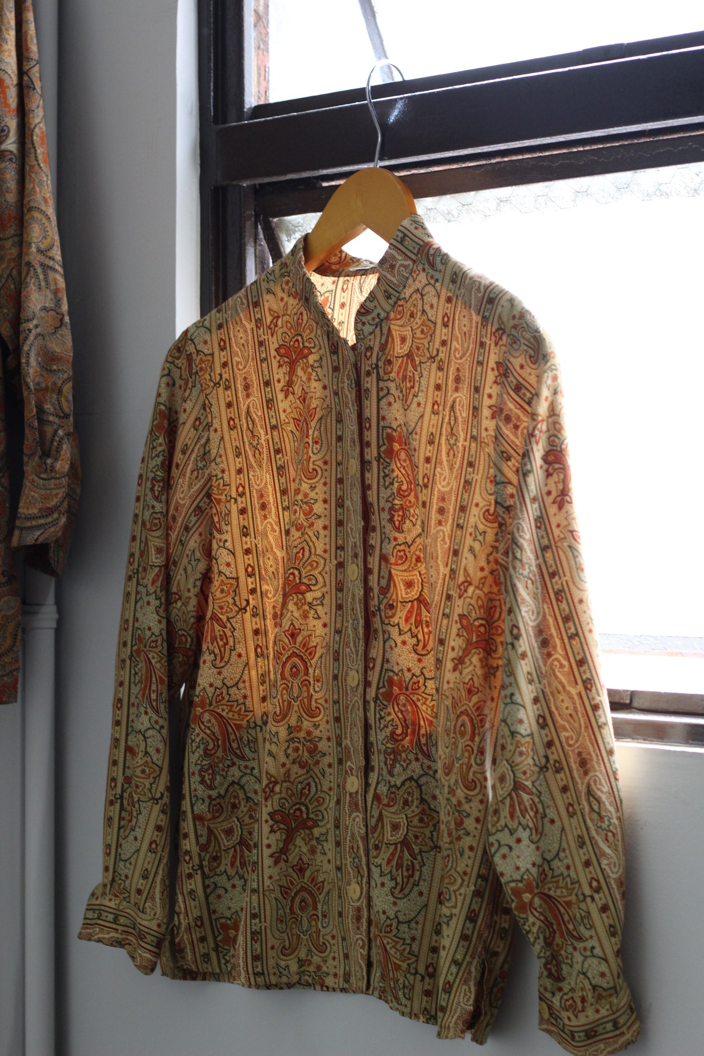Vintage Design Long Sleeve Shirt Blouse x4点