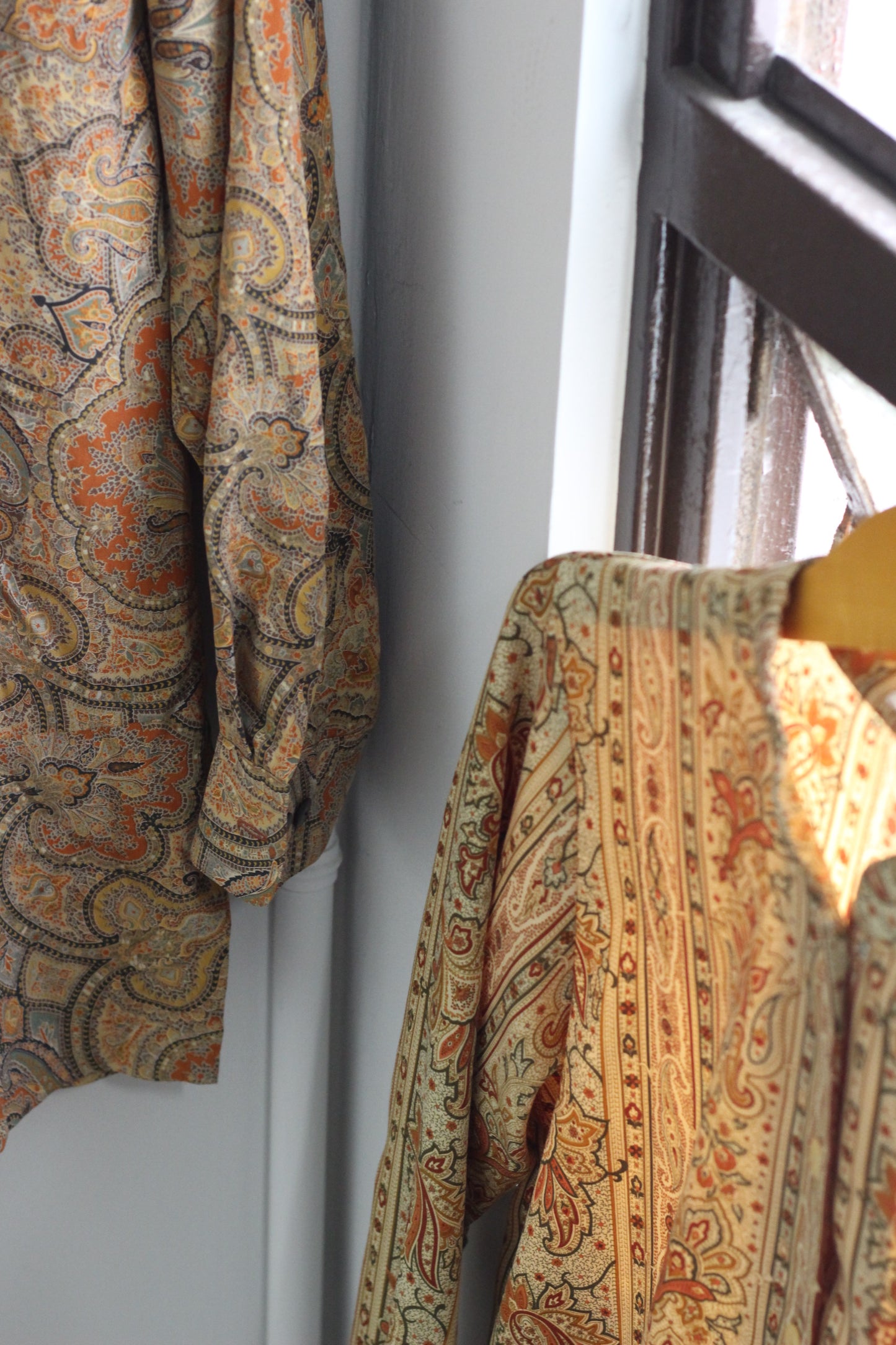 Vintage Design Long Sleeve Shirt Blouse x4点