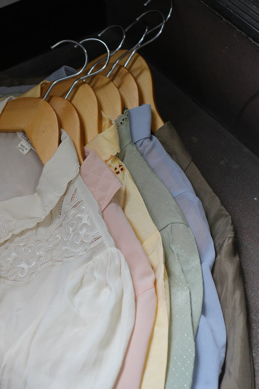 Vintage Colour Long Sleeve Blouse x6点