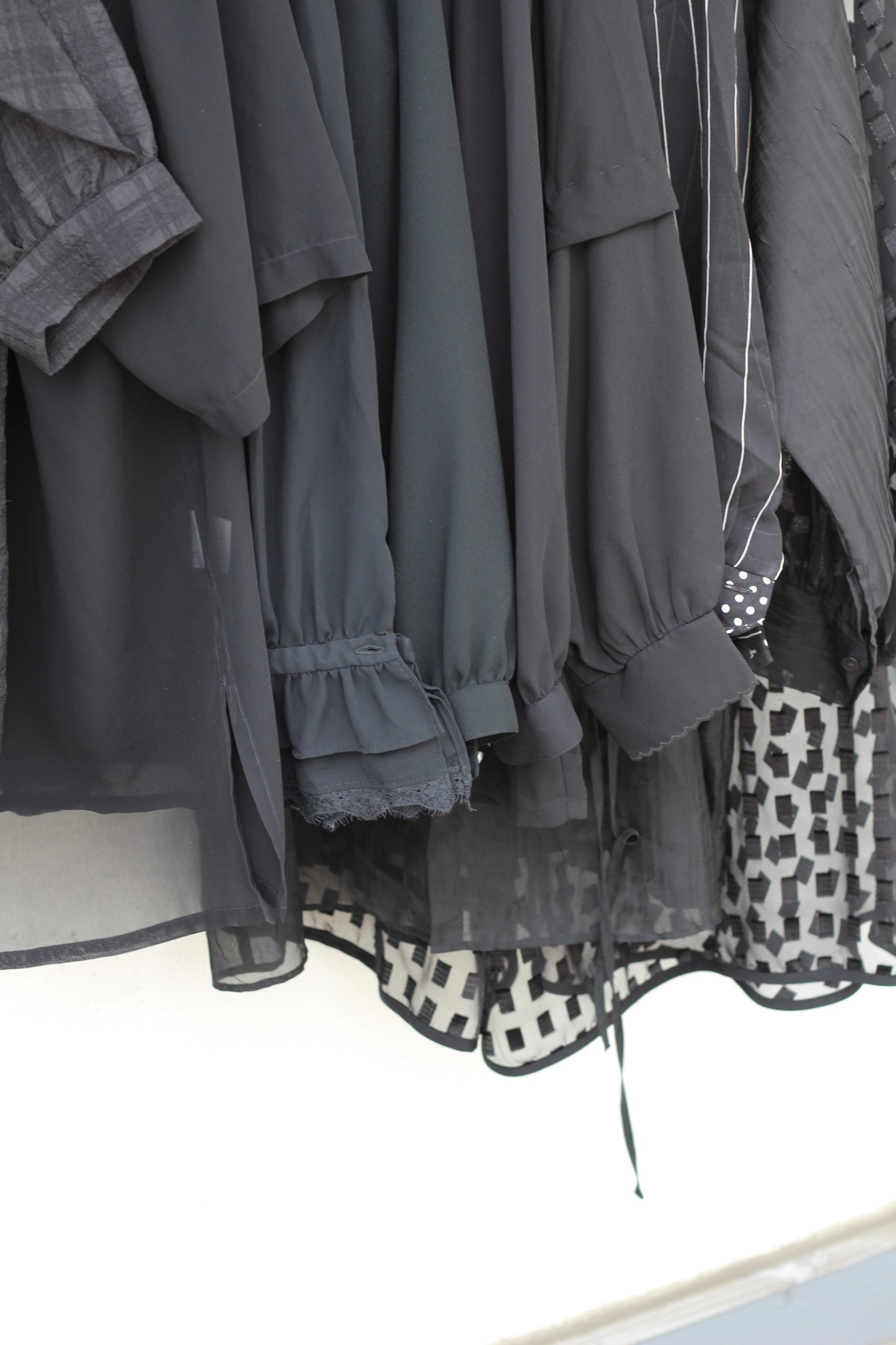 Vintage Black Sheer Blouse x9点