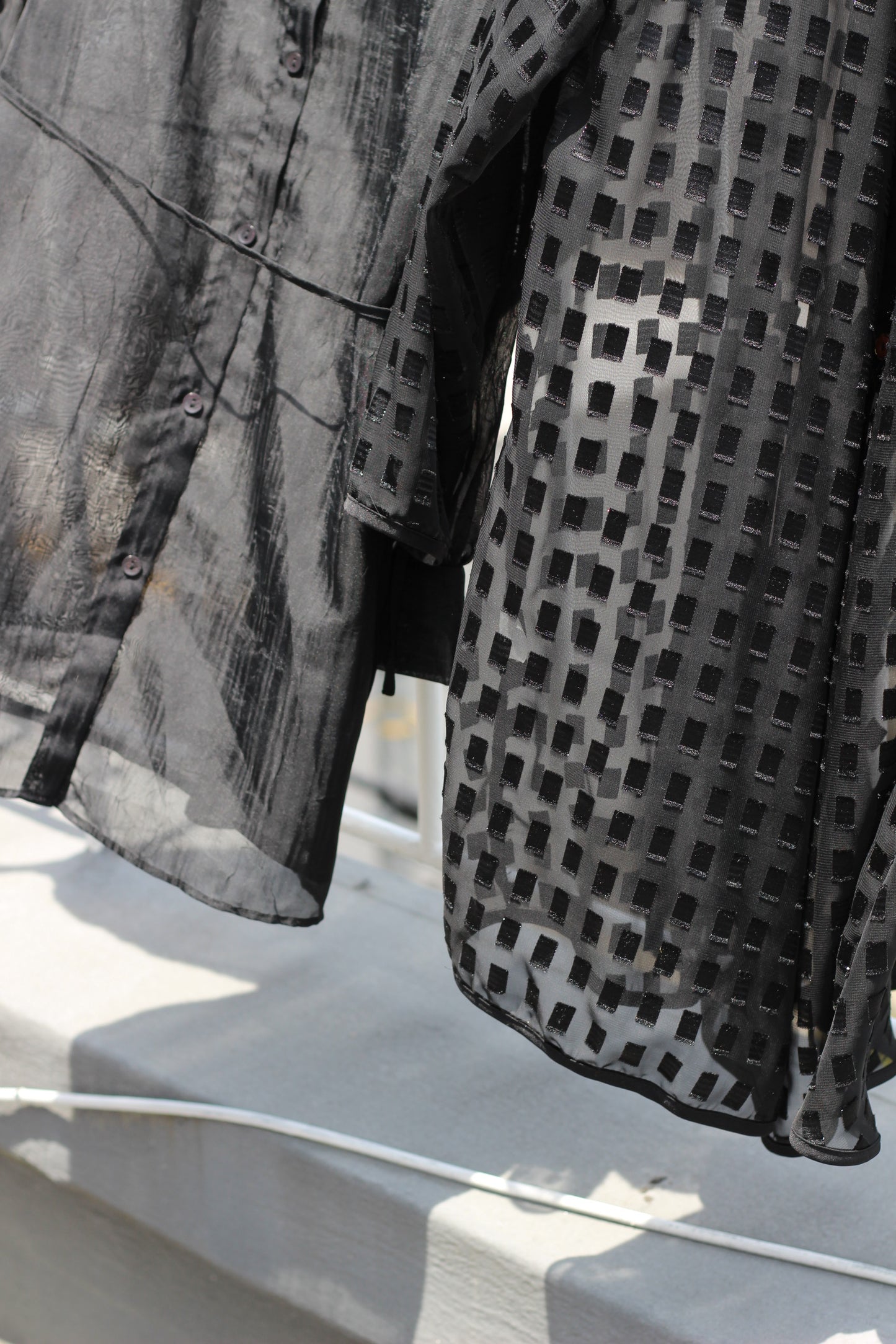 Vintage Black Sheer Blouse x9点