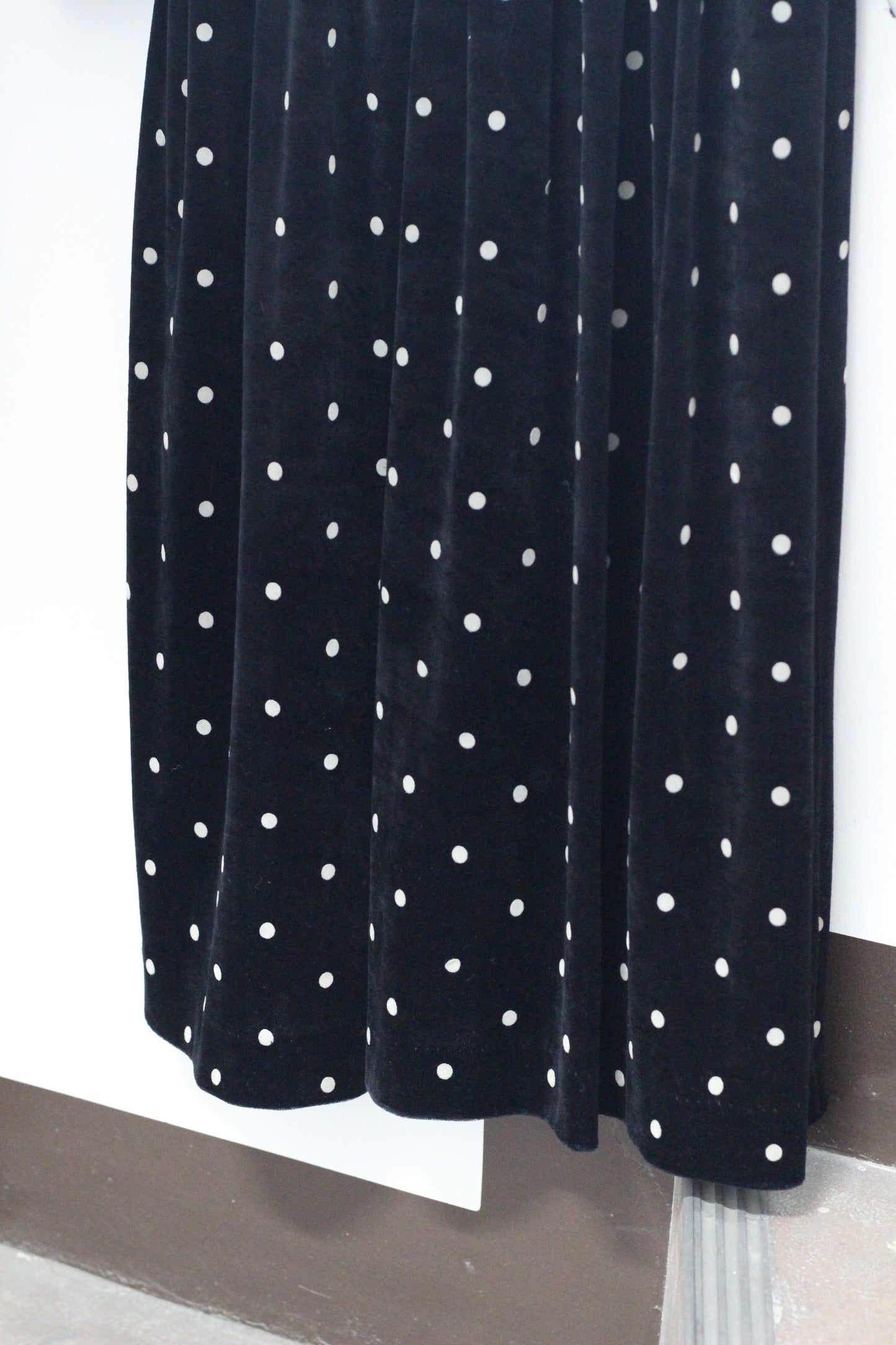 Vintage Velour Design Long Sleeve One-Piece x3点