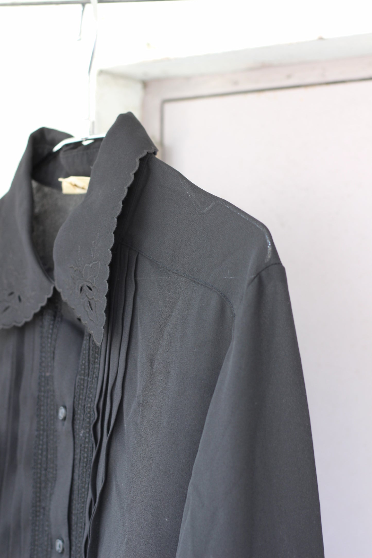 Vintage Black Sheer Blouse x9点