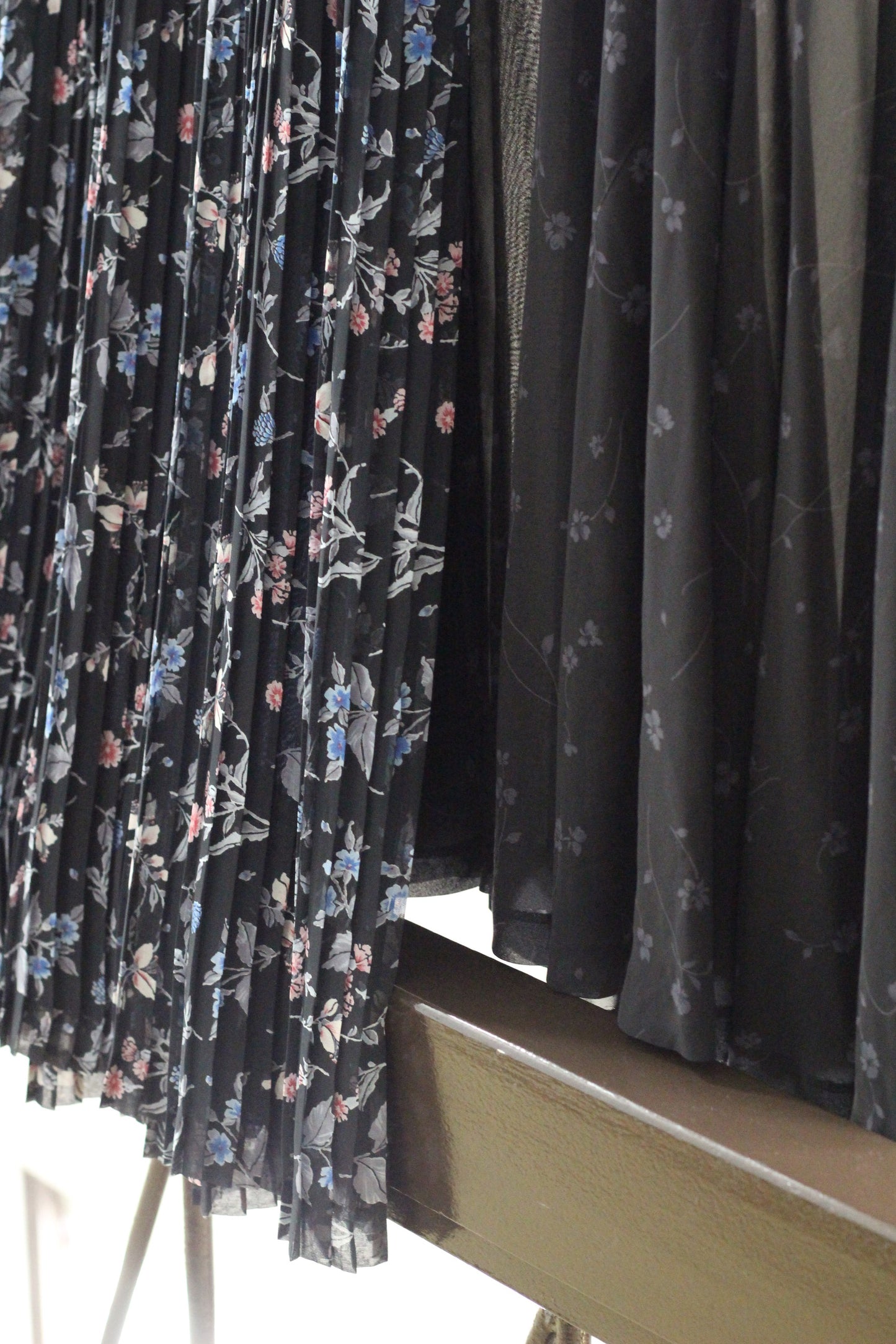 Vintage Black Navy Floral Short Sleeve One-Piece x4点